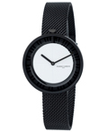 Pierre Cardin Marais Piano Roloi Batarias me Mavro Metalliko Brasele CMA.0018