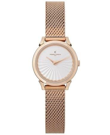Pierre Cardin Pigalle PlissΓ©e Ρολόι Μπαταρίας με Ροζ Χρυσό Μεταλλικό Μπρασελέ CPI.2502