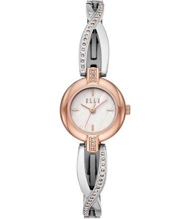 Elle Monge Ρολόι Μπαταρίας με Ασημί Μεταλλικό Μπρασελέ ELL21017