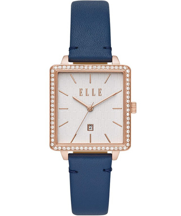 Elle Ile de la Cite Ρολόι Μπαταρίας με Μπλε Δερμάτινο Λουράκι ELL21024