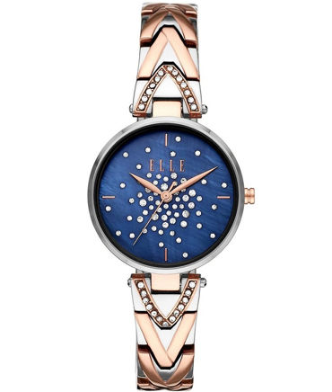 Elle Grand Palais Ρολόι Μπαταρίας με Ροζ Χρυσό / Ασημί Μεταλλικό Μπρασελέ ELL21042