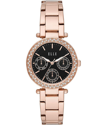 Elle Marais Ρολόι Μπαταρίας με Ροζ Χρυσό Μεταλλικό Μπρασελέ ELL23006