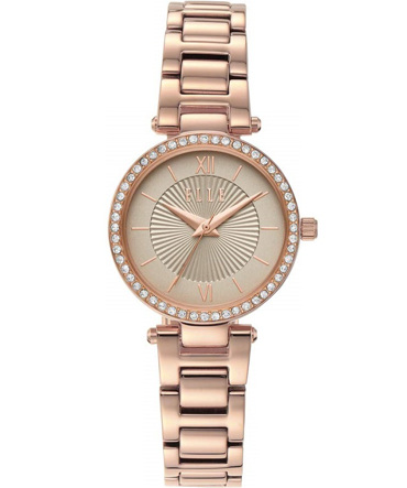 Elle Muette Ρολόι Μπαταρίας με Ροζ Χρυσό Μεταλλικό Μπρασελέ ELL25014