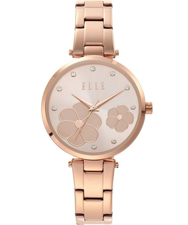 Elle Orsay Ρολόι Μπαταρίας με Ροζ Χρυσό Μεταλλικό Μπρασελέ ELL25035
