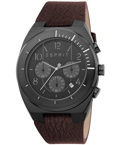 Esprit Strike Roloi Xronogafos Batarias me Kafe Dermatino Louraki ES1G157L0035