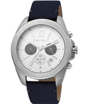 Esprit Field Roloi Xronogafos Batarias me Ble Dermatino Louraki ES1G159L0015