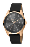 Esprit Cameo Roloi Batarias me Mavro Dermatino Louraki ES1G212L0045