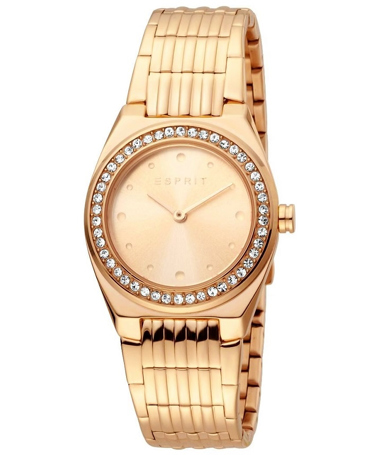 Esprit Spot Ρολόι Μπαταρίας με Ροζ Χρυσό Μεταλλικό Μπρασελέ ES1L148M0075