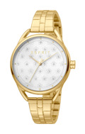Esprit Debi Flower Roloi Batarias me Xruso Metalliko Brasele ES1L177M0085