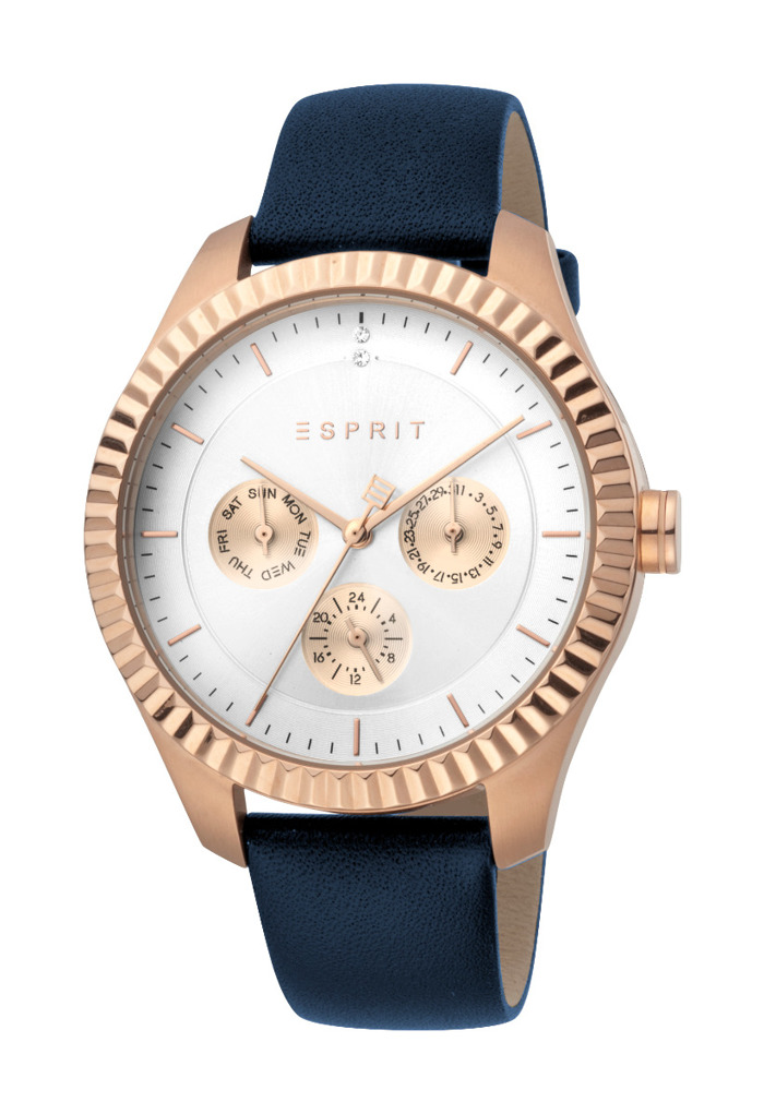 Esprit Jersey Roloi Batarias me Ble Dermatino Louraki ES1L202L0045