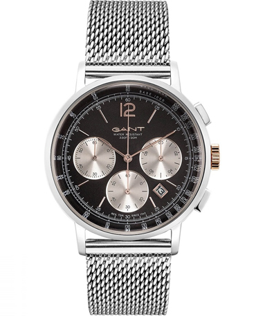 Gant Wilmer Ρολόι Χρονογράφος Μπαταρίας με Ασημί Μεταλλικό Μπρασελέ GT079009