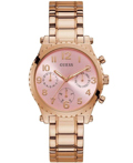 Guess Gwen Roloi Batarias me Roz Xruso Metalliko Brasele GW0035L3
