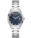 Guess Aura Roloi Batarias me Asimi Metalliko Brasele GW0047L1