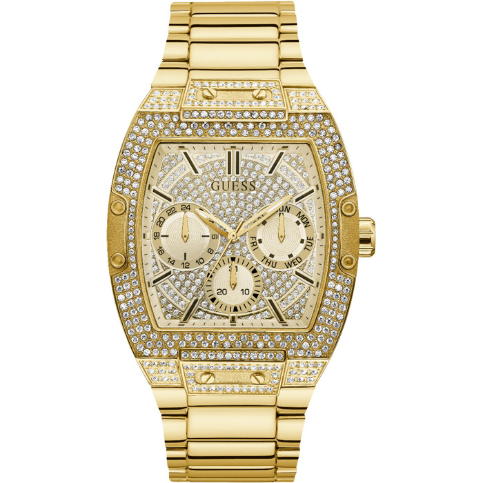 Guess Phoenix Roloi Batarias me Xruso Metalliko Brasele GW0094G2