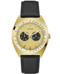 Guess Blazer Roloi Batarias me Mavro Dermatino Louraki GW0212G1