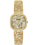 Guess Tapestry Roloi Batarias me Xruso Metalliko Brasele GW0304L2