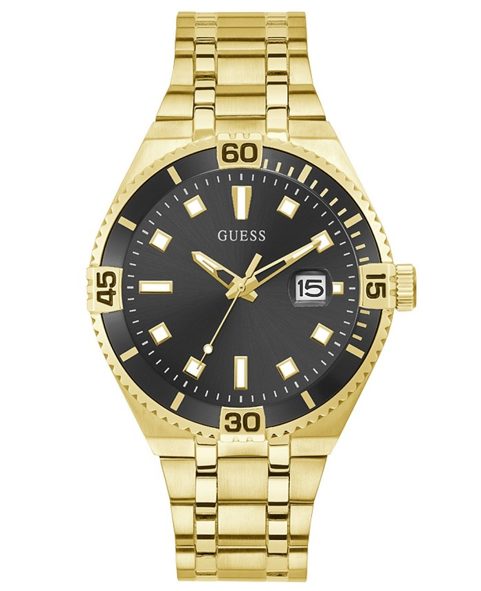 Guess Premier Roloi Batarias me Xruso Metalliko Brasele GW0330G2