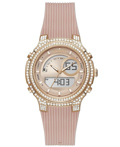 Guess Ray Psifiako/Analogko Roloi Batarias me Roz Kaoutsouk Louraki GW0339L2