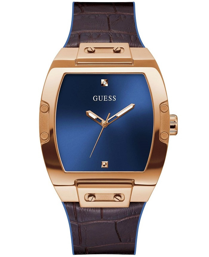 Guess Phoenix Roloi Batarias me Kafe Dermatino Louraki GW0386G2