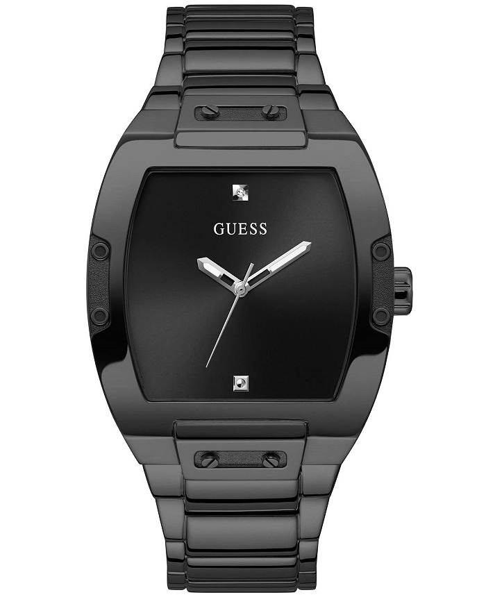 Guess Phoenix Roloi Batarias me Mavro Metalliko Brasele GW0387G3
