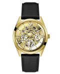 Guess Tailor Roloi Batarias me Mavro Dermatino Louraki GW0389G2