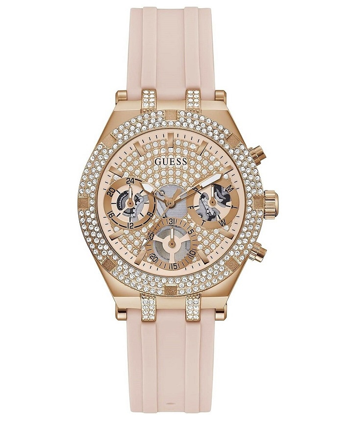 Guess Heiress Roloi Batarias me Roz Kaoutsouk Louraki GW0407L3
