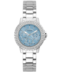 Guess Crown Jewel Roloi Batarias me Asimi Metalliko Brasele GW0410L1