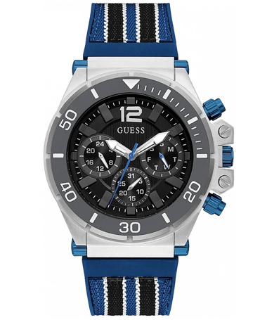 Guess Pilot Ρολόι Μπαταρίας με Μπλε Καουτσούκ Λουράκι GW0415G2