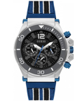 Guess Pilot Roloi Batarias me Ble Kaoutsouk Louraki GW0415G2