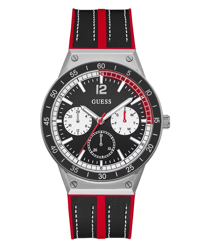 Guess Racer Roloi Batarias me Poluxromo Kaoutsouk Louraki GW0416G1