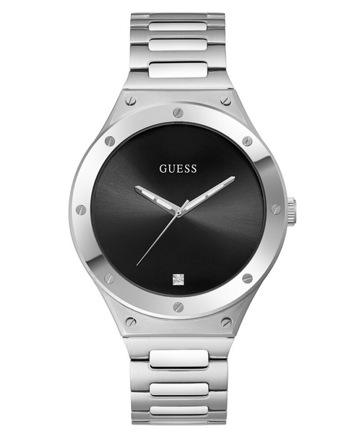 Guess Scope Diamond Roloi Batarias me Asimi Metalliko Brasele GW0427G1