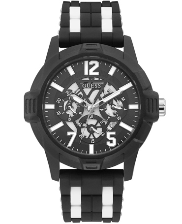 Guess Striker Ρολόι Μπαταρίας με Μαύρο Καουτσούκ Λουράκι GW0428G1