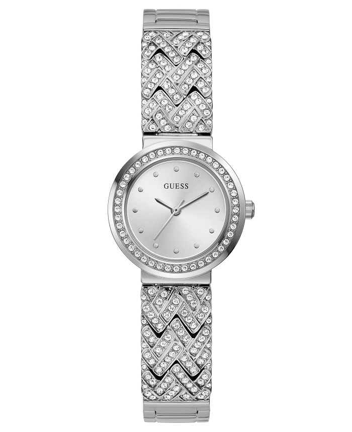 Guess Treasure Roloi Batarias me Asimi Metalliko Brasele GW0476L1