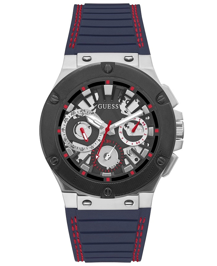 Guess Circuit Roloi Batarias me Ble Kaoutsouk Louraki GW0487G1
