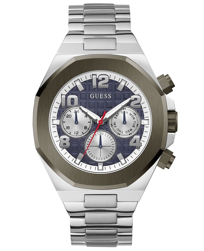 Guess Empire Roloi Batarias me Asimi Metalliko Brasele GW0489G1
