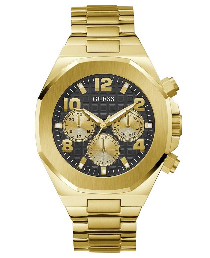 Guess Empire Roloi Batarias me Xruso Metalliko Brasele GW0489G2
