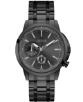 Guess Spec Roloi Batarias me Mavro Metalliko Brasele GW0490G3