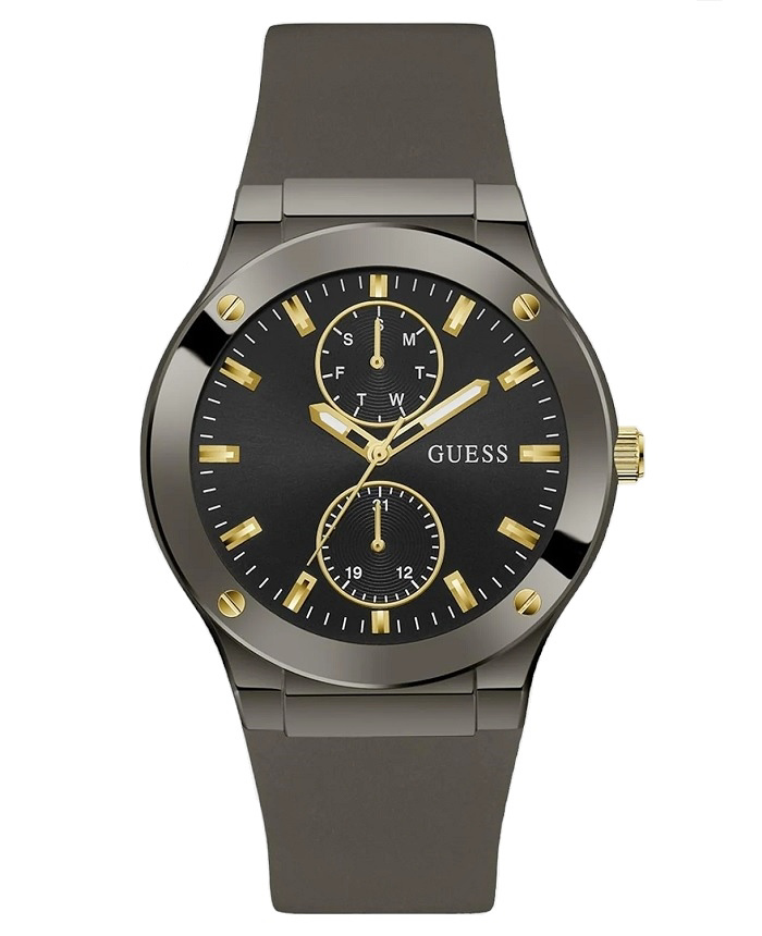 Guess Jet Roloi Batarias me Mavro Kaoutsouk Louraki GW0491G1