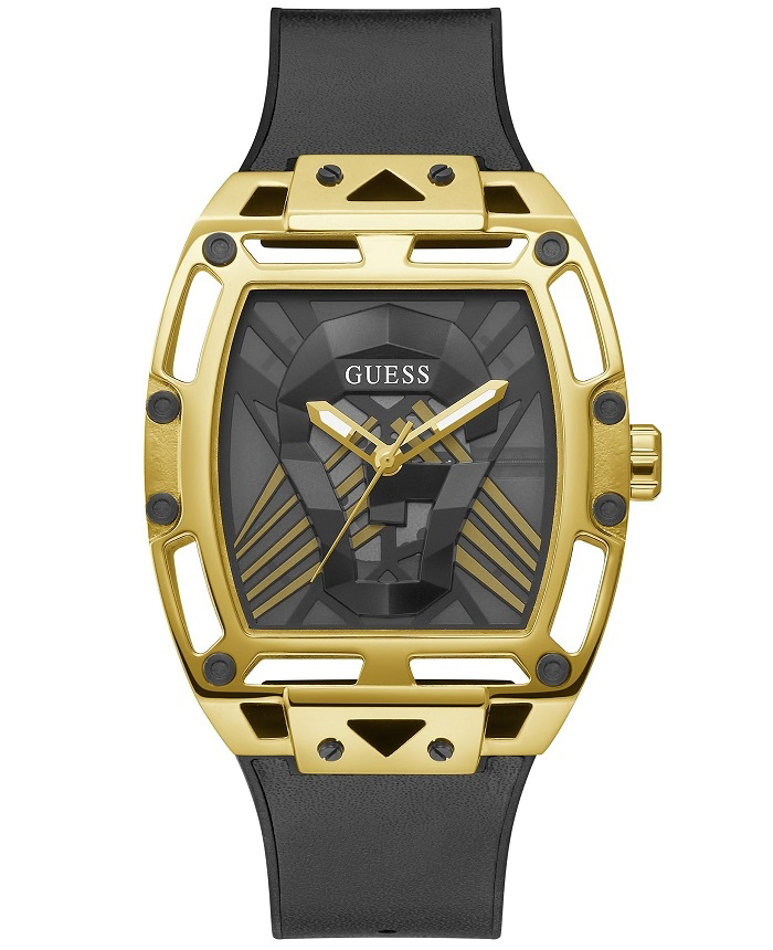 Guess Legend Roloi Batarias me Mavro Kaoutsouk Louraki GW0500G1