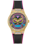 Guess Calaverta Roloi Batarias me Mavro Kaoutsouk Louraki GW0505L1