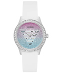 Guess Lady Idol Roloi Batarias me Lefko Kaoutsouk Louraki GW0530L5