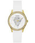 Guess Lady Idol Roloi Batarias me Lefko Kaoutsouk Louraki GW0530L6