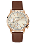 Guess Spec Roloi Batarias me Kafe Dermatino Louraki GW0540G4