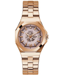 Guess Empress Roloi Batarias me Roz Xruso Metalliko Brasele GW0551L3