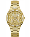 Guess Duchess Roloi Batarias me Xruso Metalliko Brasele GW0558L2