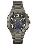Guess Headline Roloi Batarias me Ggri Metalliko Brasele GW0572G5