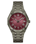 Guess Asset Roloi Batarias me Ggri Metalliko Brasele GW0575G5