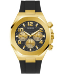 Guess Empire Roloi Batarias me Mavro Kaoutsouk Louraki GW0583G2
