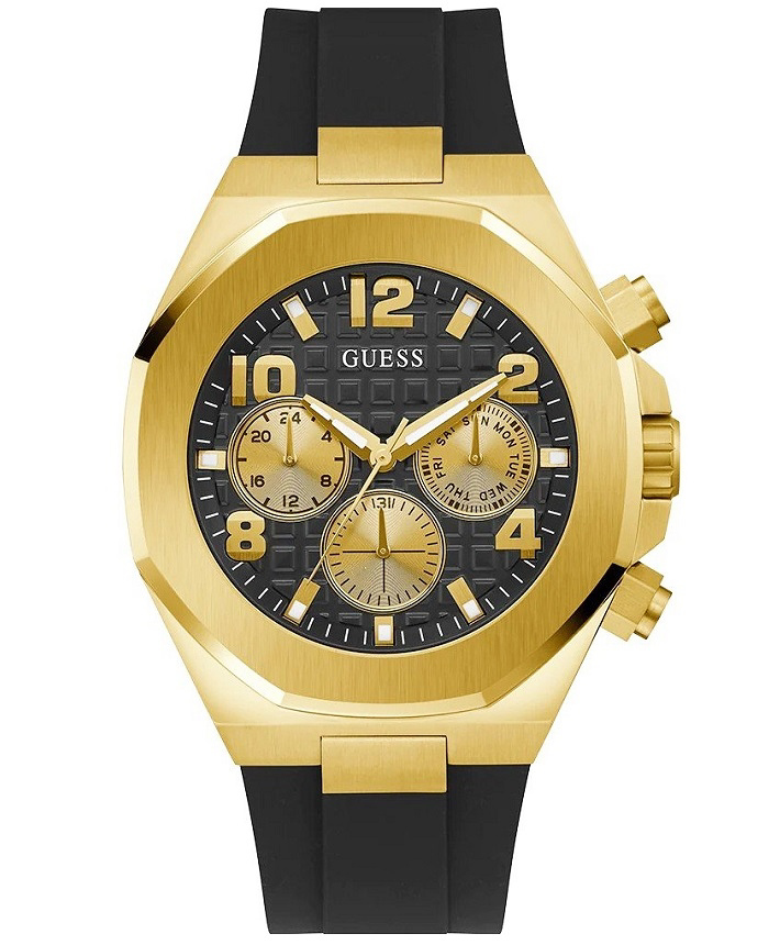Guess Empire Roloi Batarias me Mavro Kaoutsouk Louraki GW0583G2