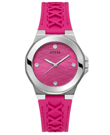 Guess Corset Ρολόι Μπαταρίας με Ροζ Καουτσούκ Λουράκι GW0599L1